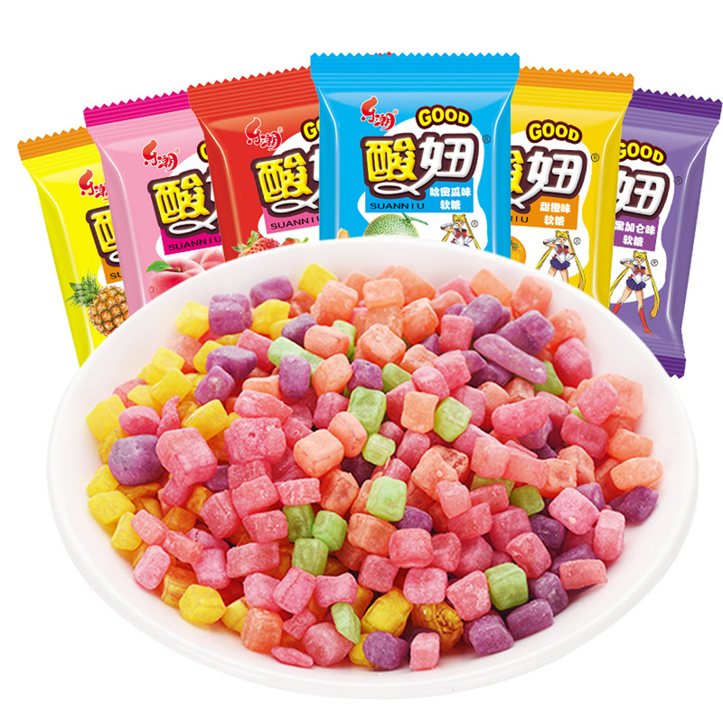 酸妞软糖酸甜儿童90后怀旧小时候5毛零食品小吃儿时旅春游糖果|undefined