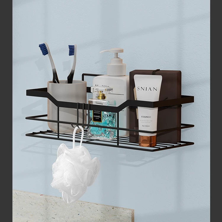 Large quantity and excellent price cross-border bathroom storage rack iron punch-free bathroom storage rack wall-mounted kitchen storage rack