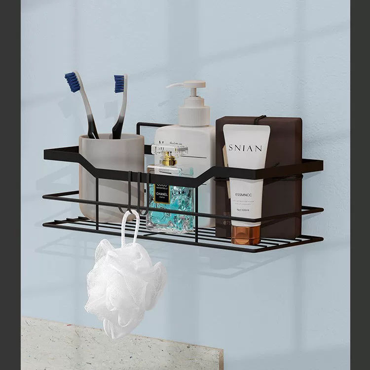 Large quantity and excellent price cross-border bathroom storage rack iron punch-free bathroom storage rack wall-mounted kitchen storage rack
