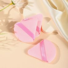 三角粉扑植绒手指扑干湿两用不吃粉散蜜粉扑遮瑕立绒水晶绒扑批发