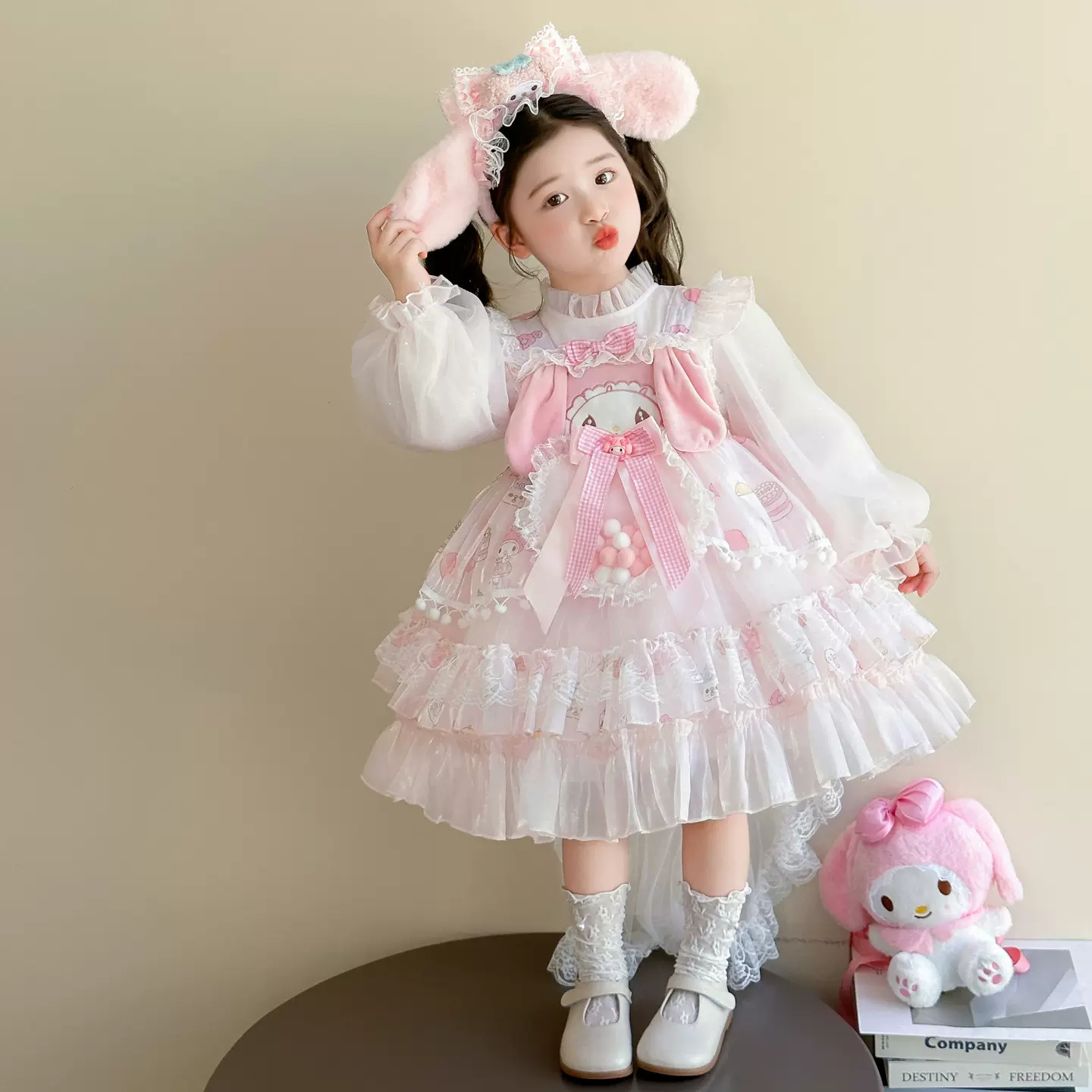 儿童美乐蒂裙子2025新款女童洛丽塔公主裙女孩生日礼服连衣裙超萌