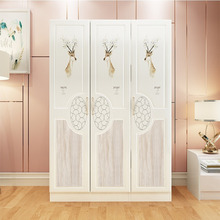 欧式衣柜简约现代经济型实木质简易出租房家用衣橱储物柜收纳柜