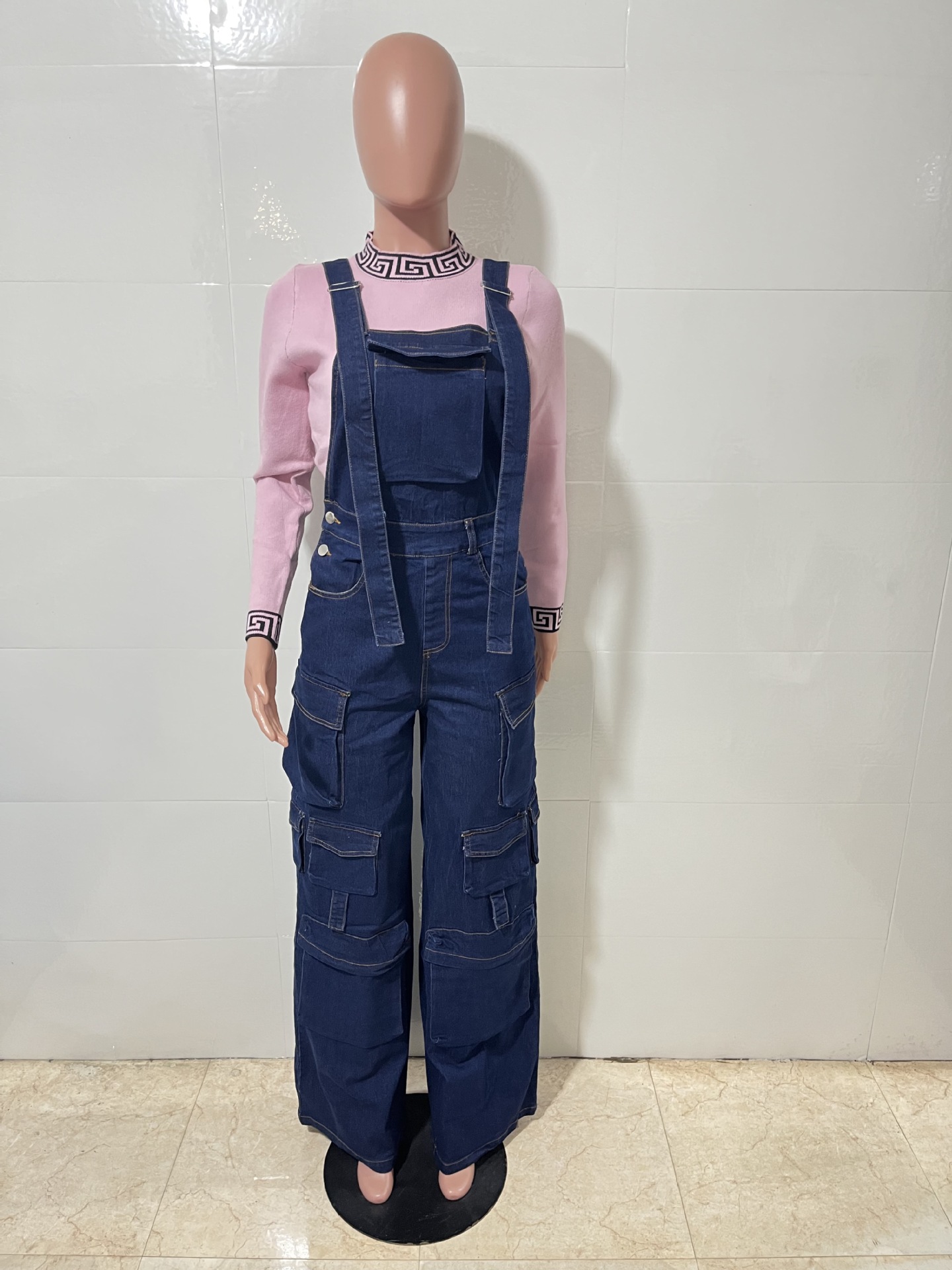 Women's Clothing Versatile Wide Leg Denim Jumpsuit Women's Work Pants Style Overalls For Formal & Casual For Women_ecoleips.com