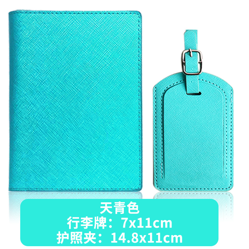 Transfronterizo en stock al por mayor patrón cruzado hecho a mano enrutamiento aceite borde pu cuero pasaporte cubierta equipaje etiqueta traje