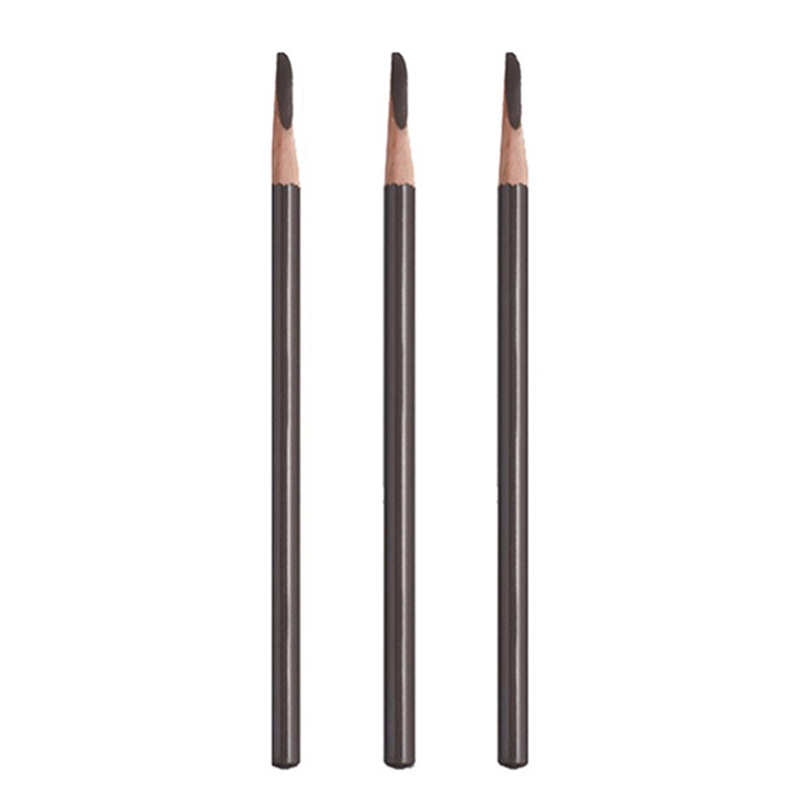 翠黛工厂 砍刀方芯眉笔贴牌木头四方宽芯oem半永久定位眉笔加工