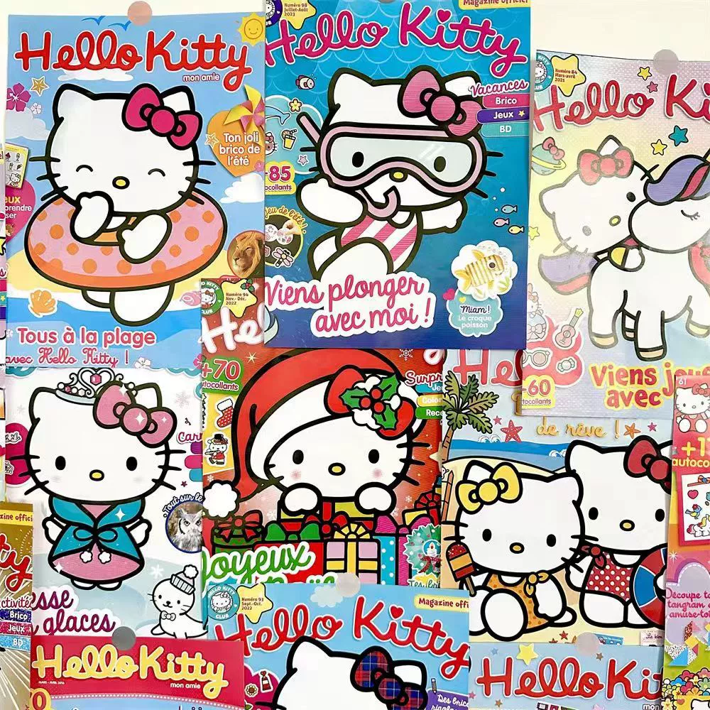 Постер (Hello Kitty) 28 × 20 см, набор 10 шт. — милый японский постер для спальни школьника