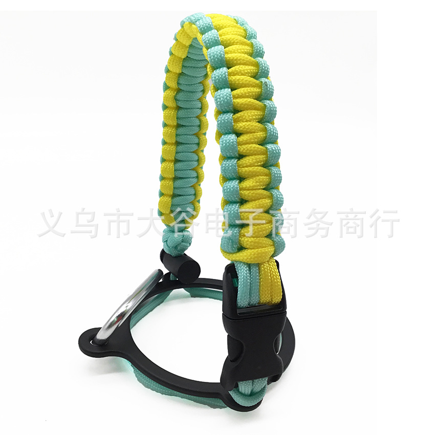 Amazon hidro frasco espacio olla llevar cuerda boca ancha taza de agua cuerda trenzada hervidor llevar cuerda portátil