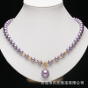 Fashionable genuine necklace from pearl, chain for key bag , 2023 collection