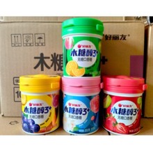 好丽友无糖口香糖木糖醇101g罐装薄荷水果味花香味软糖清新口气