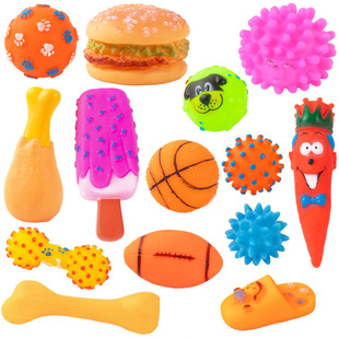 Amazon Explosions Pet Small Dog Dog Toy Bite-resistant Molar Teeth Solving Sound Ball Corgi Cat Supplies Wholesale