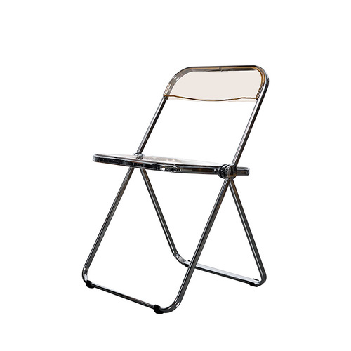 Nordic transparent folding chair plastic crystal negotiation chair stool simple modern acrylic backrest dining chair dropshipping