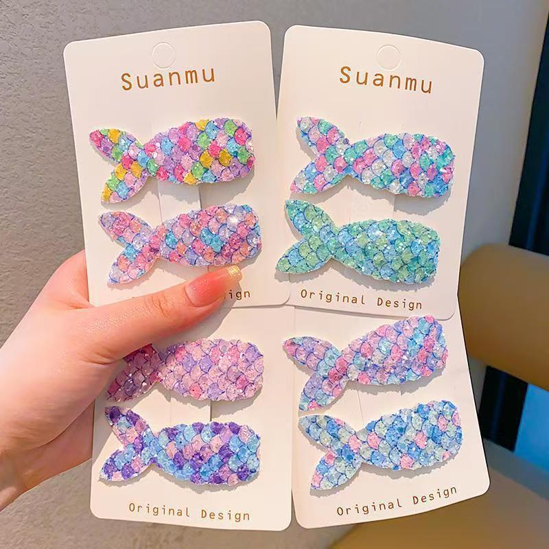 Mermaid Tail Sequin Hair Clip Girls Cute Broken Hair Clip Korean Style Hair Accessories Headdress Flash Diamond Kidsren's Bb Clip Mermaid Tail Sequin Hair Clip Girls Cute Broken Hair Clip Korean Style Hair Accessories Headdress Flash Diamond Kidsren's Bb Clip