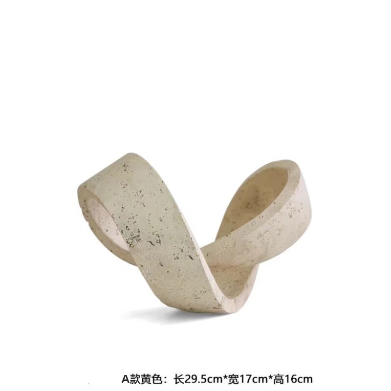 Modern light luxury geometric ring decoration creative art imitation cave stone decoration living room TV cabinet decoration wholesale