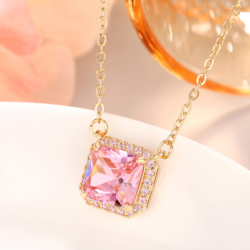 11g Weight Zircon Inlay Material Rings, Earrings, Necklace Classification Daily, Street Occasion Copper Material Square Pattern Women's Gender Inlay Design Shiny Style Shiny Square Copper Inlay Zircon Rings Earrings Necklace 13