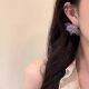 Early Spring Opening remarks ~ Seaside Vacation Purple Flower Earrings Women's 2025 New Elegant Earrings Chunsen Sweet