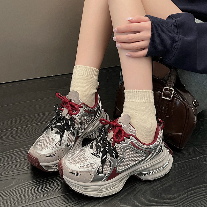Autumn two-tone breathable shoelaces platform