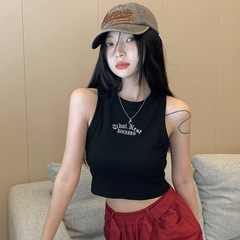 2023 Summer New Sweet and Spicy Girl's Backless Tank Top Backless Bodysuit with Strappy Bralette