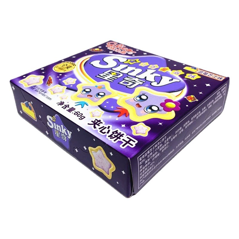 Печенье Gligao Xingqi 60 г для выпечки торта декоративное покрытие повседневные сэндвич-закуски в форме звезды