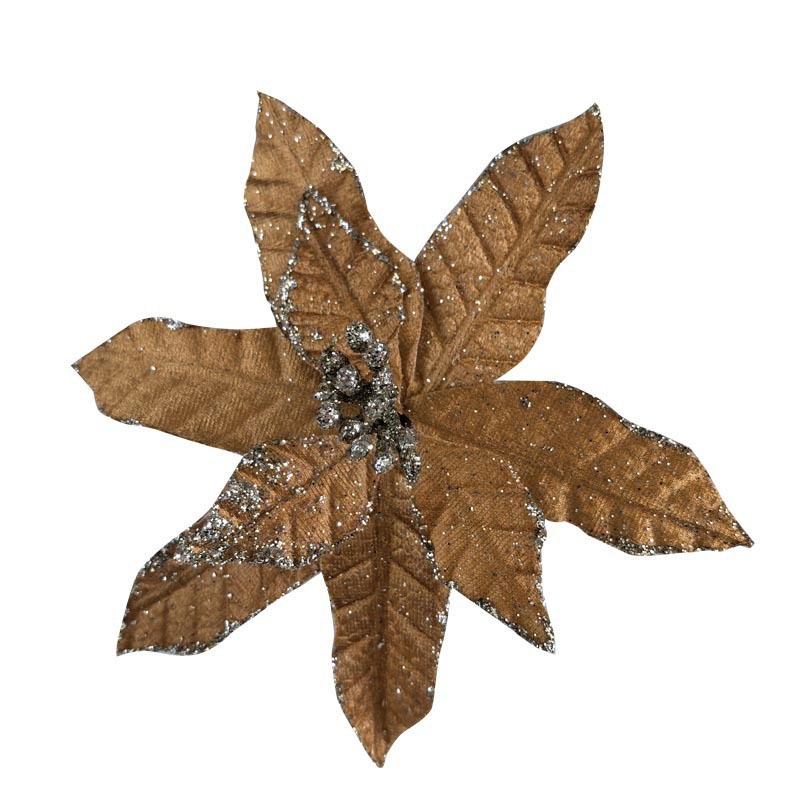 Nuevo polvo de Navidad transfronterizo de simulación flores de Navidad decoración de árbol de Navidad decoración de fiesta decorativa atmósfera del hogar