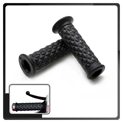 Factory Direct Sales Universal Motorcycle Handlebar Grips High-Quality Tpu Diamond-Shaped Retro Handlebar Grips 22mm7/8“ Modification
