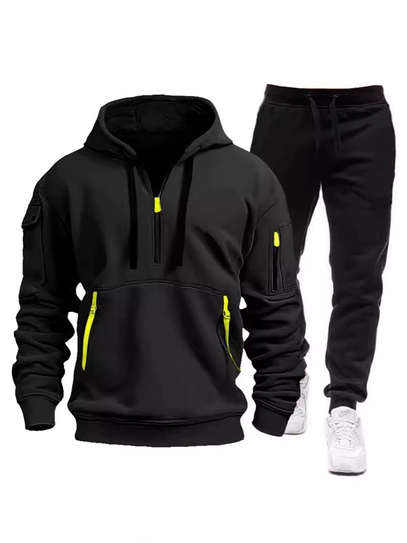 2024 Трансграничная внешняя торговля мода мужской новый костюм на молнии свитера спортивный фитнес осенний и зимний свитера мужские брюки