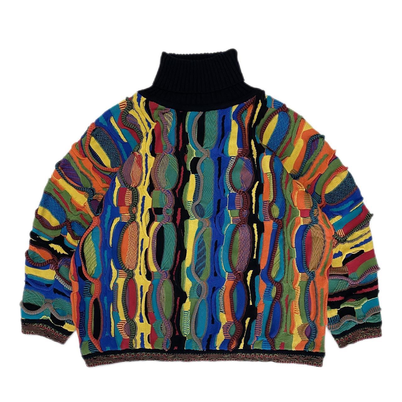 Japanese vintage loose bf pop contrast ethnic style knitted sweater pullover sweater_voghion.com
