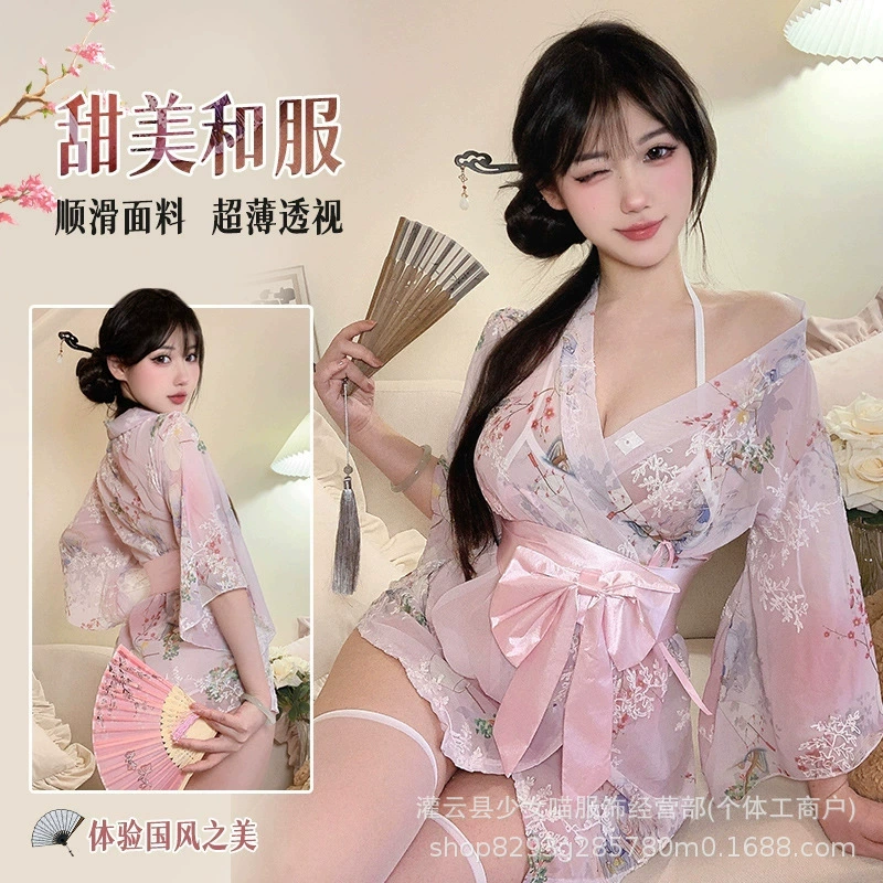 Sexy cute underwear with bow, pijama, bathrobe, Japanese uniform
