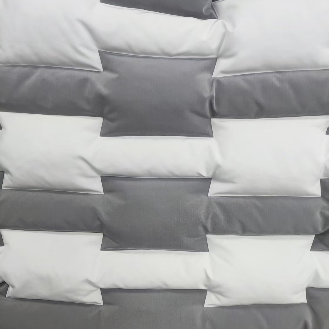 一体织造无胆充绒双层通道布羽绒服羽绒裤羽绒马甲面料双层锁绒