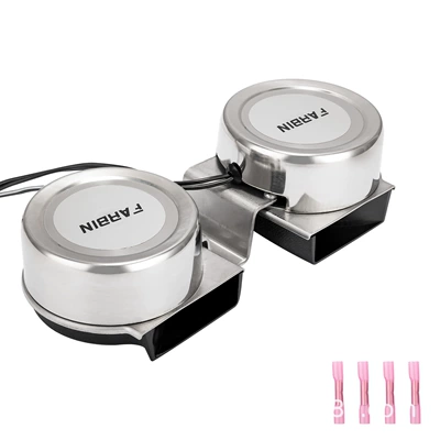 Fabin Ultra-Thin Snail Horn Car horn/tweeter - ultra-thin-stainless-steel-snail-pair