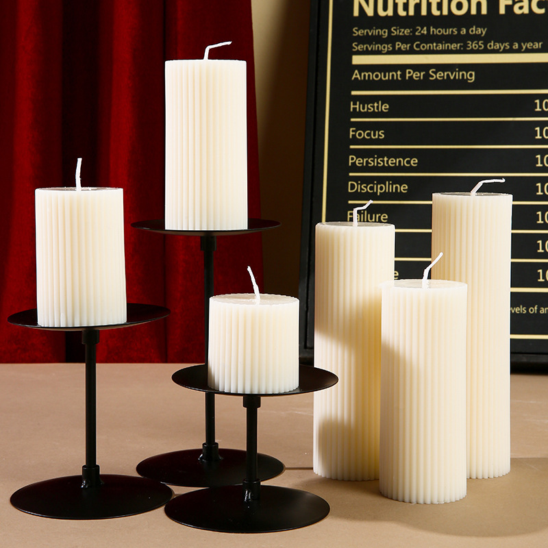 Velas de aromaterapia cilíndricas blancas de estilo ins, adornos creativos, cera de soja, ambiente, recuerdos, regalos navideños