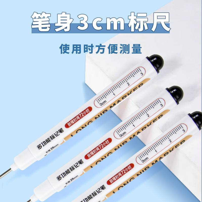 Carpintería profunda boca marcado pluma baño instalación azulejo dibujo línea grasa cabeza larga marcado pluma propósito especial marcado pluma