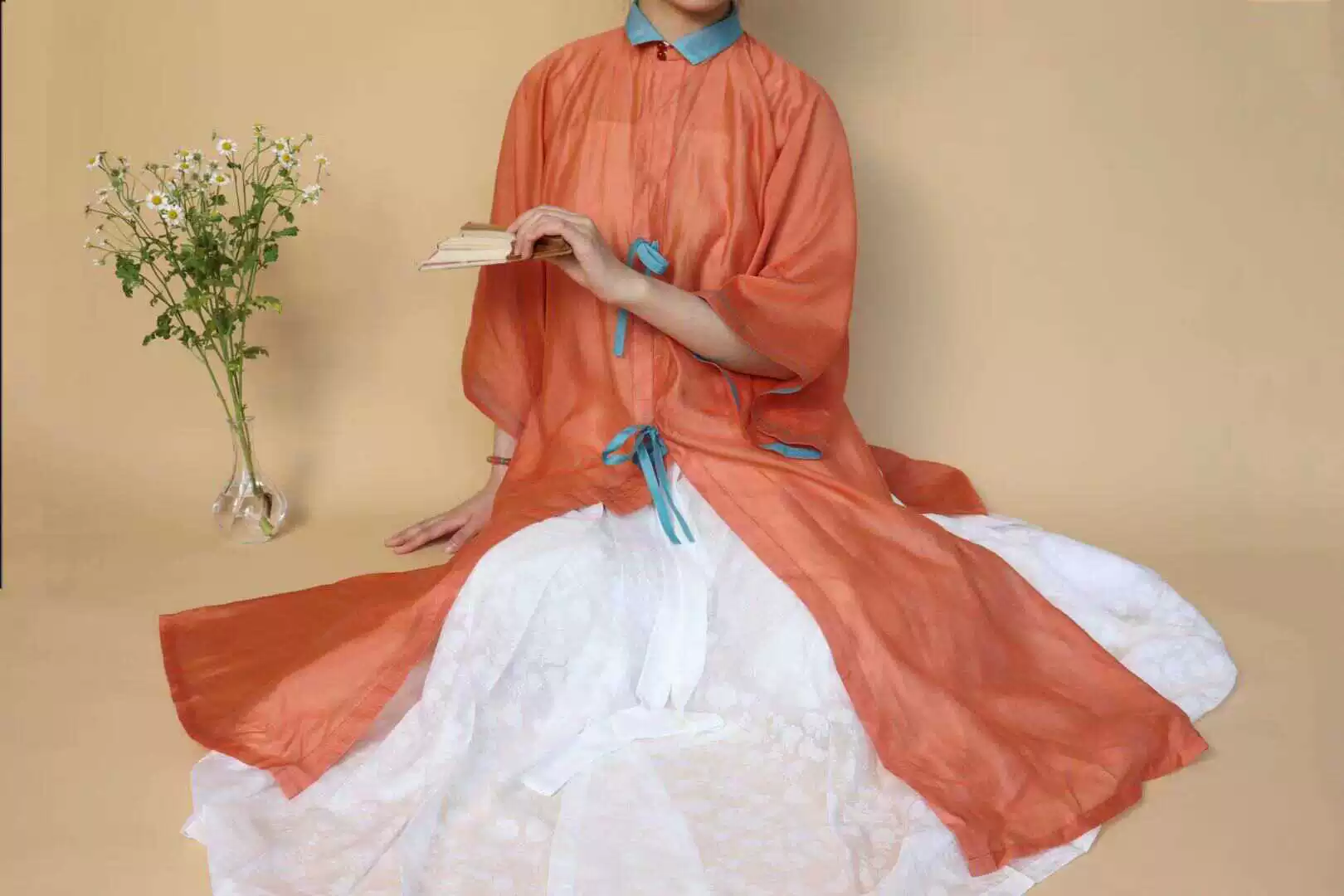 Коллекция дефектных Hanfu на весну, лето и осень: длинный халат Chunyan, короткая рубашка с круглым вырезом и воротником-стойкой в ​​стиле Тан, юбка мамиан.