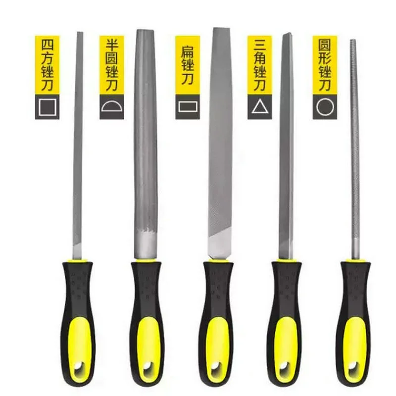 Two-color file, carpentry, 8 inch, 4 pieces