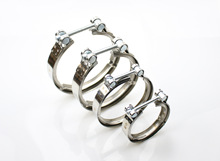 3089765康明斯增压器排气管V型卡箍双层卡箍沟槽卡箍