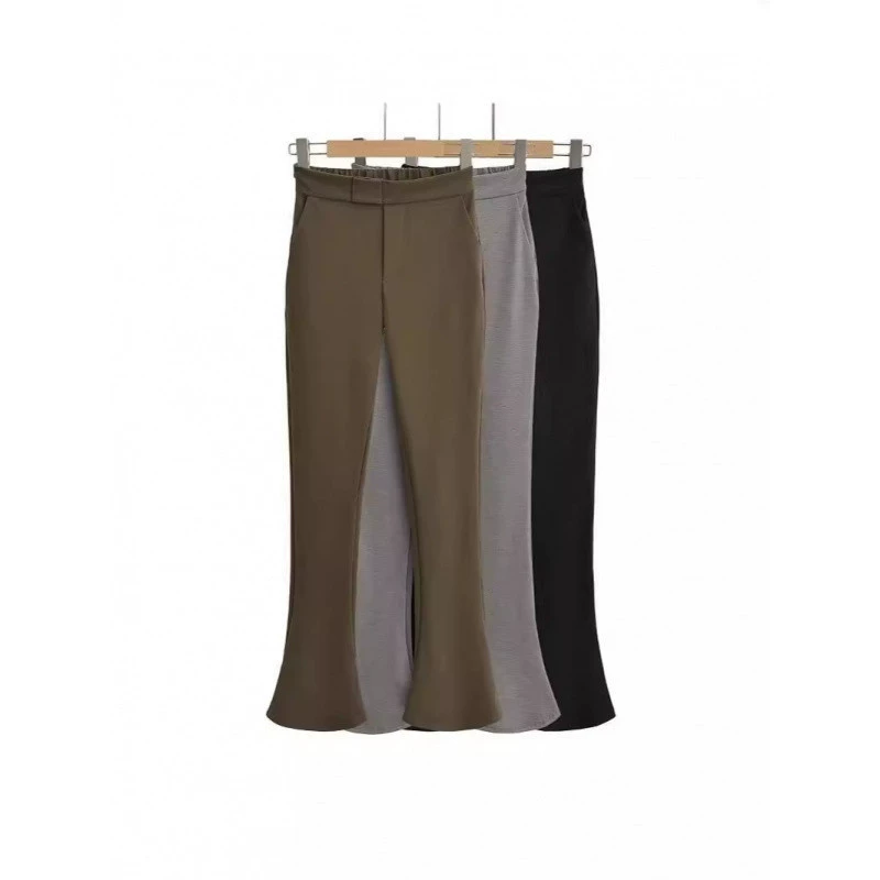 2024 Трансграничное чистое желание 24 Сексуальные брюки с высокой талией подковы повседневные минималистские брюки с новым тонким дизайном