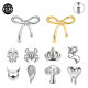 F136 titanium alloy wings fox pigeon peach heart mini small ear bone nail lip nail ear screen nail piercing jewelry wholesale