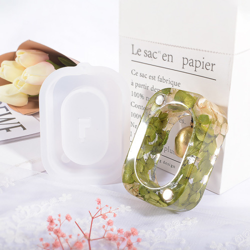 Poppy diy crystal glue resin plaster aromatherapy oval six-sided rectangular love doorbell silicone mold