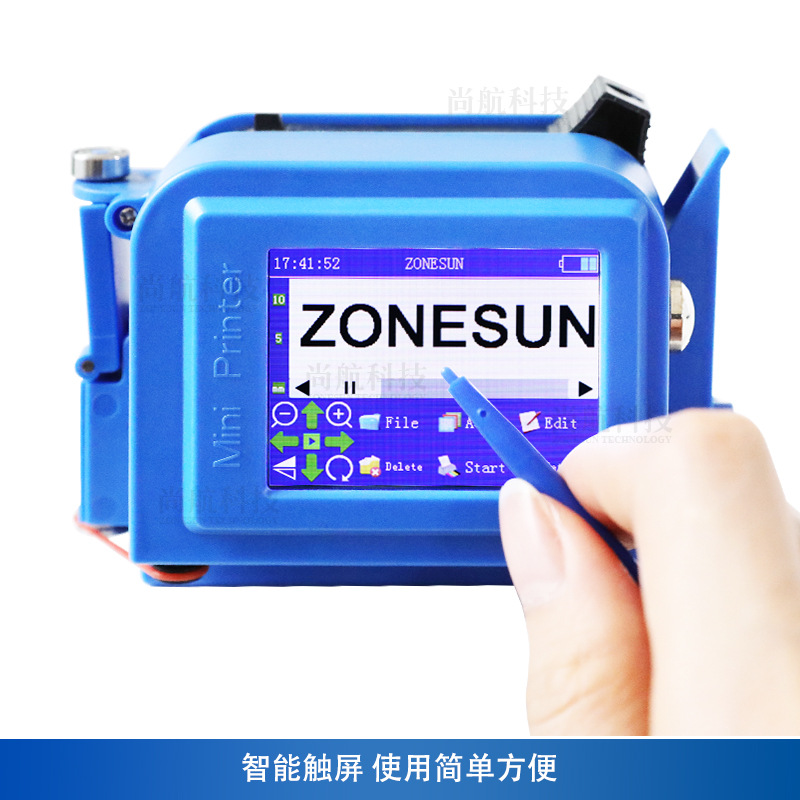 ZONESUN Mini impresora de inyección de tinta de mano Fecha Código QR Lata Bolsa de embalaje Mini codificación
