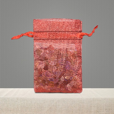 7*9 Light Organza bag Candy bags Bundle pocket candy Gift Bags Drawstring transparent Mesh bags Small red