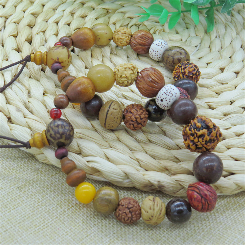 灵隐十八籽菩提手串 十八子佛珠菩提手串串珠菩提念珠寺庙结缘