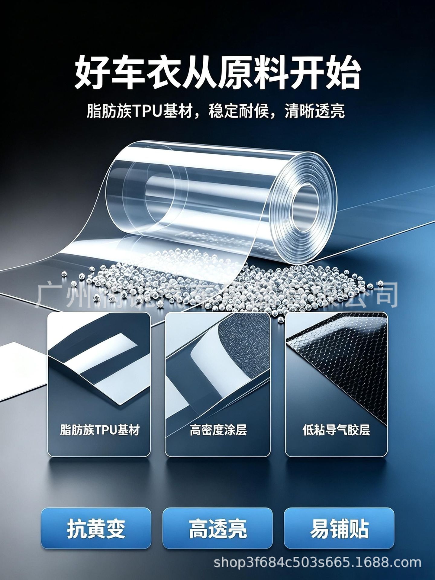 Factory direct supply for cross-border sales: TPU car paint protection film, invisible car wrap, PPF, high-gloss, scratch-resistant, and self-healing