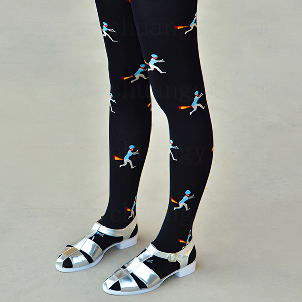 YIZI STORE Knitted Pantyhose-Dark Green/Black/Jujube/Navy