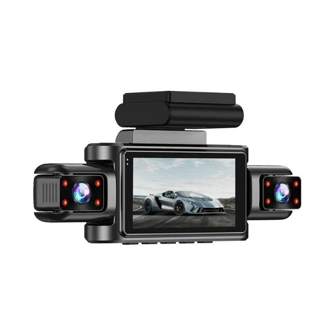 Cross-border Amazon best-selling car DVR, ultra-clear 4K front and rear triple recording, 4-channel wifi mobile phone connected dashcam