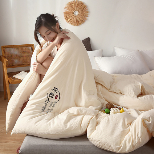 New A-Class Cotton Soy Fiber Quilt, Thick Warm Spring Autumn Summer Quilt, Single or Double Person Activity Gift Winter Quilt