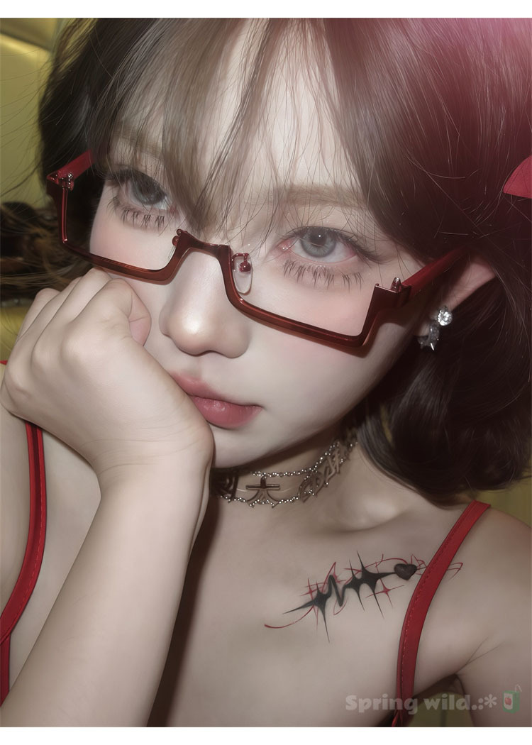 Square Pattern All Seasons Season Women's Gender Y2K Square Women's Glasses Frame