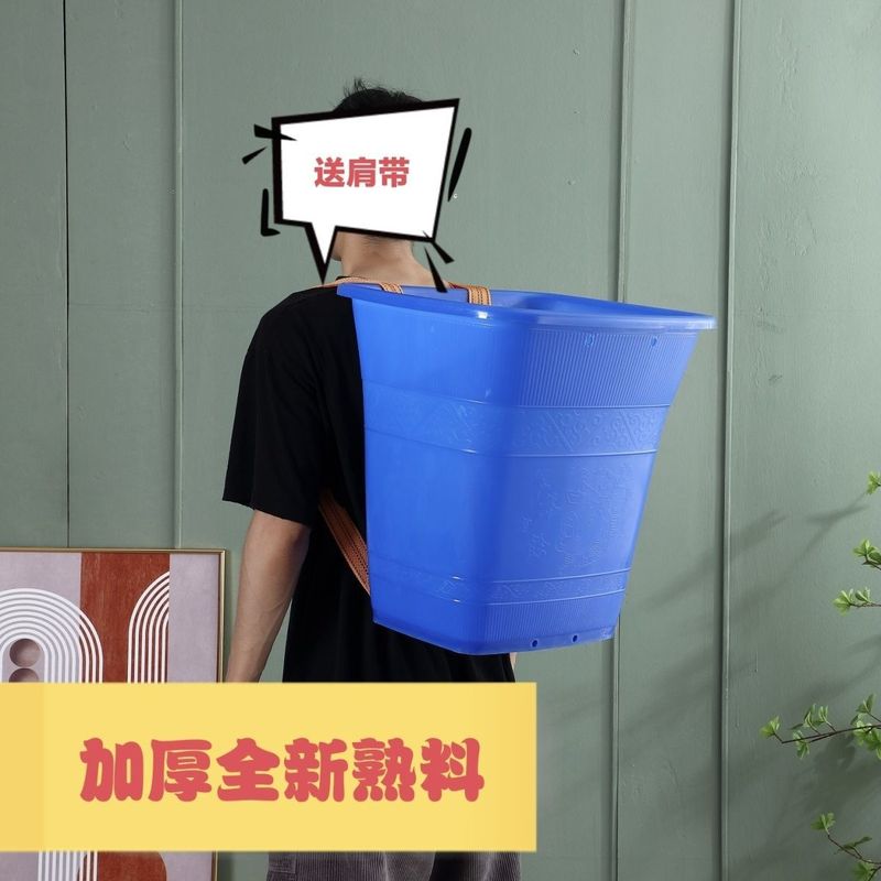 加厚加大塑料背篓赶集农用采摘背篼成人买菜篮子仿编织钓鱼收纳|undefined