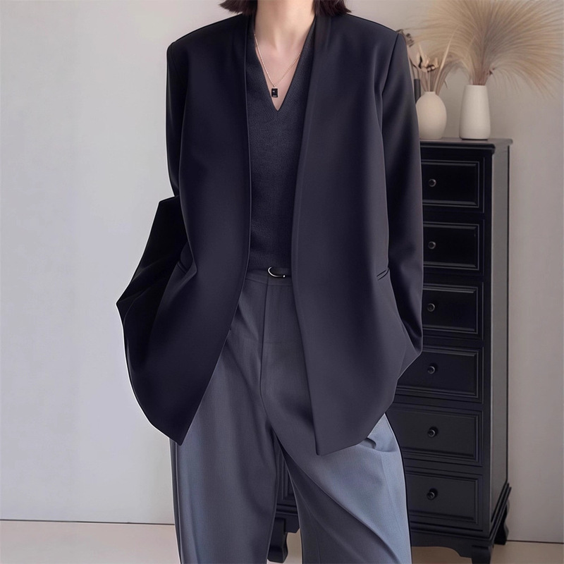 Designed Blazer for Women 2025 Autum New Large Size Fat mm Loose Versatile Casual Women's Suit Top