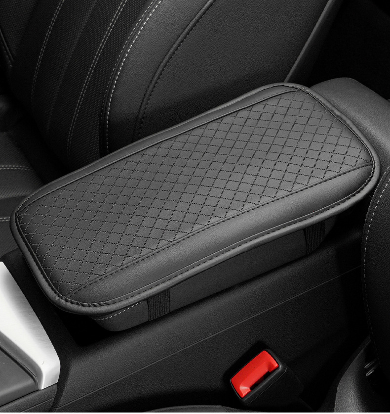 Cross-border car embossed armrest box cushion memory foam booster cushion universal car central armrest box pillow protective cover
