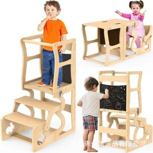 Cross-Border Children's Wash Pedal Stool Montessori Learning Tower Home Kitchen Standing Chair Baby Hand Washing Footstool