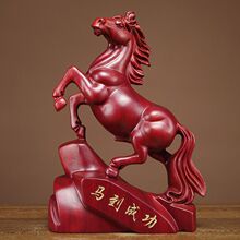 红花梨木雕马摆件实木雕刻工艺品马摆件木马摆件家居开业礼品